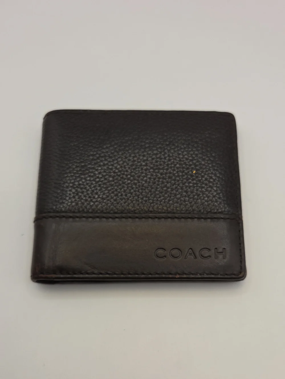 Coach Men's Brown Leather Card & Key Holder